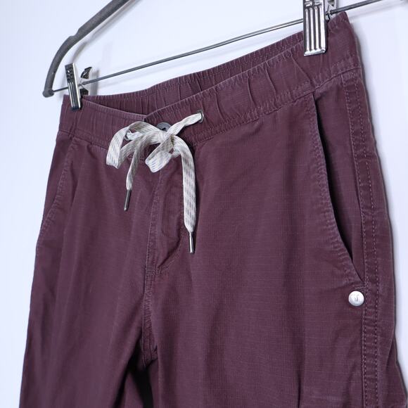 VUORI Ripstop Pant Chestnut Mid Rise Drawstring Tapered Leg Women's XS - Picture 5 of 10